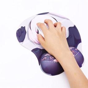 img 2 attached to 🖱️Аппараты для продажи мышеловок для игр в стиле аниме: 3D мышеловка с подушкой из силиконового геля для запястья - издание 2B