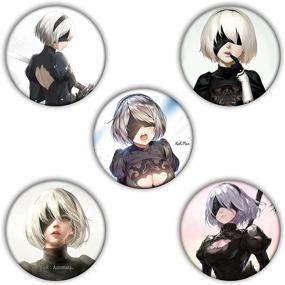 img 1 attached to 🖱️Аппараты для продажи мышеловок для игр в стиле аниме: 3D мышеловка с подушкой из силиконового геля для запястья - издание 2B