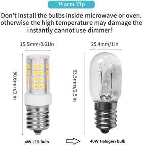 img 3 attached to Microwave Oven Appliance 4W E17 LED Bulb (40W Halogen Bulb Equivalent) Daylight White 5000K Non-Dimmable Ceramic Body Microwave Oven Light Bulb (4Pack)