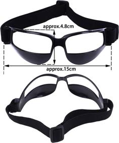 img 3 attached to Olgaa Basketball Goggles Black Dribble Specs Sports - Training Aid for Teenagers & Kids, Set of 4 - Ideal Gifts for Basketball Enthusiasts