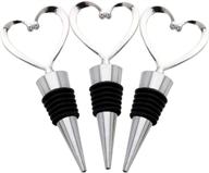 🍾 ykligtn 3pcs silver love design heart shape wine and beverage bottle stoppers - perfect for preserving your favorite drinks! logo