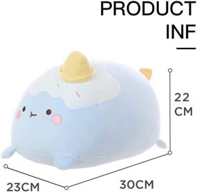 img 1 attached to 🧸 MINISO Yummy Yummy Food Series Cream Plush Toy (Blue) - Stuffed Animal Toys Pillow Plushies for Boys, Girls, Kids, Children, Toddlers