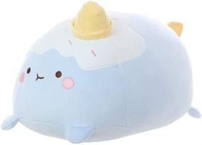 img 4 attached to 🧸 MINISO Yummy Yummy Food Series Cream Plush Toy (Blue) - Stuffed Animal Toys Pillow Plushies for Boys, Girls, Kids, Children, Toddlers