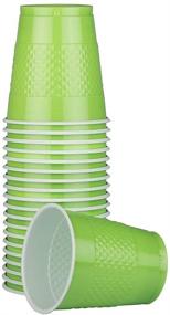img 3 attached to 🍹 Vibrant Lime Green Plastic Party Cups - 12 oz - Pack of 20 Glasses by JAM PAPER