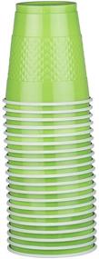 img 2 attached to 🍹 Vibrant Lime Green Plastic Party Cups - 12 oz - Pack of 20 Glasses by JAM PAPER