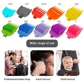 img 1 attached to 👨 Ultimate Hair Clipper Guards: Precise Guide Combs for Professional Haircuts - 1/16 to 1 inch - Compatible with Majority of Wahl Clippers