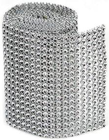 img 1 attached to Sparkling Silver Bling on a Roll by Darice - 1-Yard, 18 Rows, 3mm Width