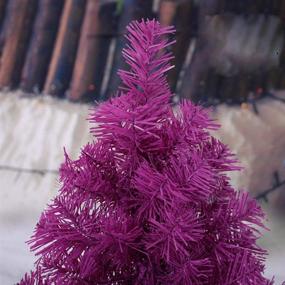 img 1 attached to 🎄 ZAILHWK Artificial Christmas Tree - Pink Pine Tree 2 Ft: Perfect Home Holiday Party Decoration