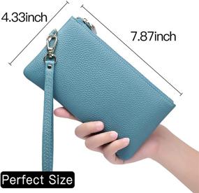 img 2 attached to Elegant Women's Wristlet Clutch: Slim Leather Wallet with RFID Blocking - Secure your Essentials in Style!
