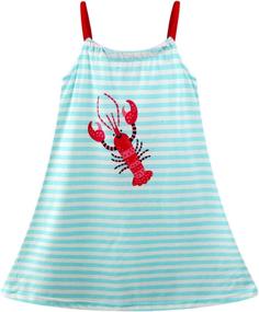 img 3 attached to 🦖 HILEELANG Sleeveless Dinosaur Watermelon Spaghetti Girls' Clothing: Playful and Stylish Dresses