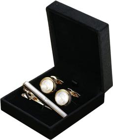 img 3 attached to 💼 Luxurious Alphabet Cufflinks: Men's Essential for Business & Wedding Attire - LOLIAS Accessory Collection