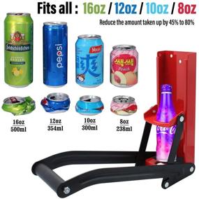 img 3 attached to 🔄 Efficient Wall Mounted Can Crusher – 16 oz, Red – Crushes Aluminum, Soda Cans, Beer Cans, Water Bottles – Eco-Friendly Recycling Tool with Plastic Bag Holder