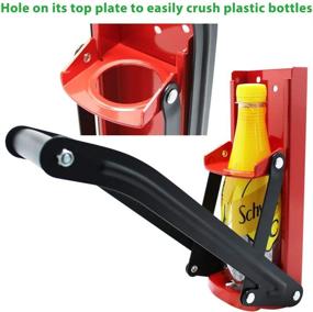 img 2 attached to 🔄 Efficient Wall Mounted Can Crusher – 16 oz, Red – Crushes Aluminum, Soda Cans, Beer Cans, Water Bottles – Eco-Friendly Recycling Tool with Plastic Bag Holder