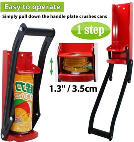 img 1 attached to 🔄 Efficient Wall Mounted Can Crusher – 16 oz, Red – Crushes Aluminum, Soda Cans, Beer Cans, Water Bottles – Eco-Friendly Recycling Tool with Plastic Bag Holder