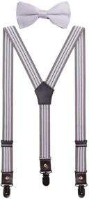 img 4 attached to 👔 CEAJOO Adjustable Black Teenage Suspenders for Boys - Must-Have Accessories in Suspenders