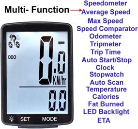 img 3 attached to Lurowo Bike Computer: Wireless Waterproof Speedometer and Odometer with Large 2.8 inch Screen - Multi-Function Cycling Computer with LCD Display