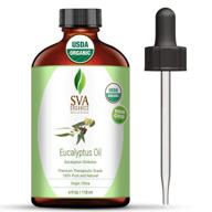 🌿 premium usda organic eucalyptus essential oil - 4 oz with dropper - 100% pure & natural - therapeutic grade for diffuser, aromatherapy, face, body & hair care logo