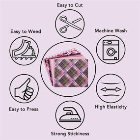 img 2 attached to 🎁 HTV Heat Transfer Vinyl Bundle: Glitter and Camouflage Pink Patterned PU Vinyl - 8 Pack 12"x 10" Ideal for DIY T-Shirt Gifts with Cricut, Silhouette Cameo, or Heat Press
