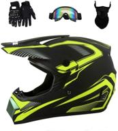 🏍️ senhill dot-fmvss 218 approved unisex motocross helmet for offroad dirt bike atv motorcycle with gloves, goggles & mask logo