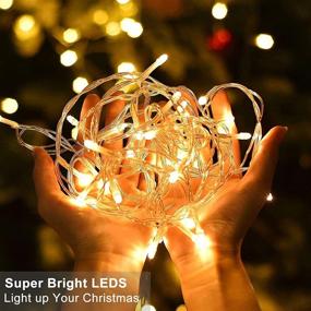 img 3 attached to 🎄 Lomotech 66ft 200LED Christmas Lights - 8 Modes, Timer Function, Waterproof Indoor Outdoor Twinkle Lights. Perfect for Home Yard Wedding Holidays Christmas Decorations in Warm White. Plug-in for Enhanced SEO.