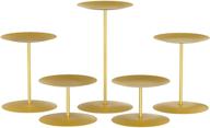 🔥 улучшите свое оформление с smtyle набором подсвечников из золота - идеальное центральное украшение для столбовых свечей - набор из 5 тарелок для стола или пола - элегантный дизайн из железа логотип