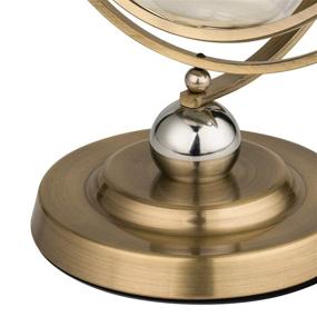 img 1 attached to ⌛ Vintage Brass-Tone Hourglass with 60 Minute Timer, 720° Rotating Sand Timer for Home Décor and Wedding Gift in White Sand