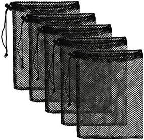 img 4 attached to 🏕️ Durable Green Mesh Bags with Drawstring Closure - Ideal for Camping, Storage, and Gifting!