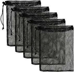 img 1 attached to 🏕️ Durable Green Mesh Bags with Drawstring Closure - Ideal for Camping, Storage, and Gifting!