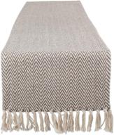 🏡 dii camz11269 gray braided farmhouse table runner - 15 x 72 inches: enhance your décor with rustic charm logo