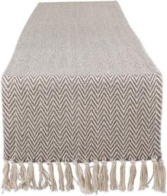 img 4 attached to 🏡 DII CAMZ11269 Gray Braided Farmhouse Table Runner - 15 x 72 inches: Enhance Your Décor with Rustic Charm