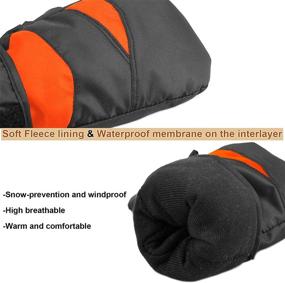 img 3 attached to ❄️ Waterproof Winter Kids Ski Mitten - Windproof Snow Glove for Outdoor Sports - Cold Weather Mittens for Boys and Girls by KRATARC