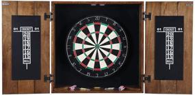 img 4 attached to Hathaway Drifter: Premium Solid Wood Dartboard & Cabinet Set – Sleek and Stylish