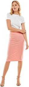 img 4 attached to Stylish Azules Women's Below The Knee Pencil Skirt - Crafted in the USA