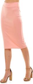 img 2 attached to Stylish Azules Women's Below The Knee Pencil Skirt - Crafted in the USA