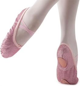 img 2 attached to MSMAX Classic Ballet Shinning Little Girls' Shoes for Athletic