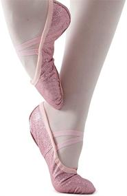 img 1 attached to MSMAX Classic Ballet Shinning Little Girls' Shoes for Athletic