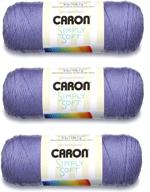 🧶 caron simply soft bulk buy 100% acrylic yarn (3-pack) ~ lavender blue # 9756~6 oz. skeins - affordable & durable yarn for all your crafting needs logo