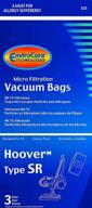 🧹 envirocare replacement micro filtration vacuum cleaner dust bags for hoover duros type sr canisters - pack of 3 bags logo