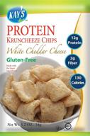 🧀 kay's naturals protein kruncheeze, white cheddar cheese, gluten-free, low fat, diabetes-friendly snack, all-natural flavorings, 1.2 ounce (pack of 6) logo