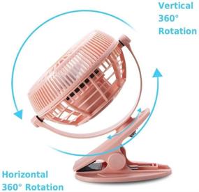 img 3 attached to 🎀 KEYNICE USB Desk Fan: Portable Mini Clip-on Fan for Home, Office, and Camping - Pink