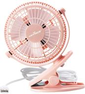 🎀 keynice usb desk fan: portable mini clip-on fan for home, office, and camping - pink logo