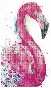 img 3 attached to 🦩 Набор для 5D алмазной живописи «Фламинго DIY»: Частичная вышивка с кристаллическими стразами для декора стены дома - 11.8x15.8 дюйма.