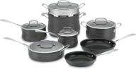 🍳 набор посуды cuisinart contour hard anodized из 13 предметов, черный: премиальная кухонная необходимость для улучшенного кулинарного опыта логотип