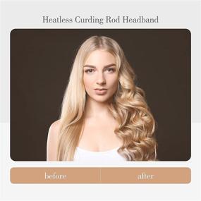 img 2 attached to 🎀 Marvelent Heatless Hair Curlers for Long Hair - Tik Tok Silk Curls Headband, Starter Kit 3pcs, Soft Foam Hair Rollers - No Heat, Natural Curly Hair, Protects without Damage (Champagne, 4 Colors)