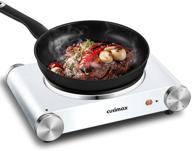 cusimax electric hot plate - 1500w single burner for cooking, stainless steel body, rapid heat-up, adjustable temperature control - white, your ultimate kitchen assistant логотип