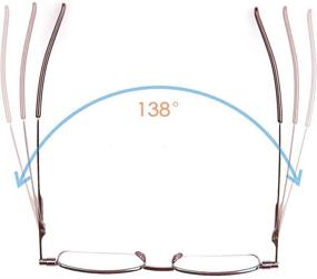 img 2 attached to 👓 Kokobin Blue Light Blocking Ultra-Light and Ultra-Thin Portable Reader Foldable Reading Glasses, Red, 2.5 Power