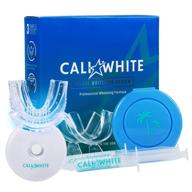 🌟 get a dazzling smile with cali white teeth whitening kit - organic gel, led light accelerator, sensitive teeth friendly - includes 2x5ml syringes, whitening trays & case logo