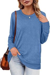 img 3 attached to 👚 Women's Casual Long Sleeve Tops Pullover - Sousuoty Sweatshirts & Sweaters