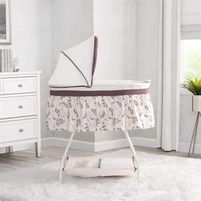 img 3 attached to 🌿 Delta Children Deluxe Sweet Beginnings Bedside Bassinet - Portable Crib with Lights, Sounds, and Falling Leaves