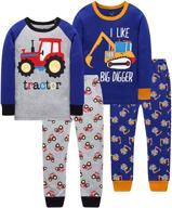 🎅 christmas excavator toddler pyjamas for boys' sleepwear & robes logo